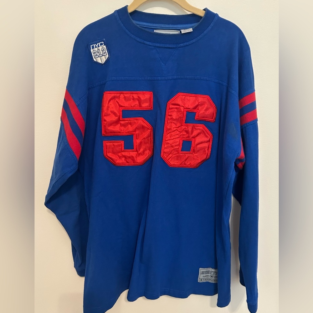Vintage New York Giants Lawrence Taylor Jersey 212 NYC Pullover Blue Men’s L